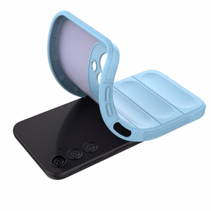Magic Shield Case joustava panssari Suojakuori Samsung Galaxy A24 4G:lle vaaleansininen