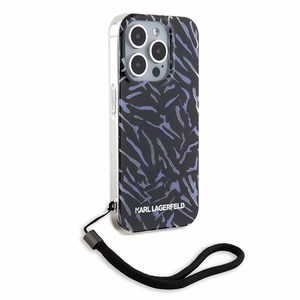 Karl Lagerfeld Zebra nyörillä Suojakuori iPhone 15 Pro Max:lle - Violetti