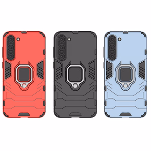 Ring Armor Suojakuori Samsung Galaxy S23+:lle panssaroitu magneettinen sormusjalusta musta