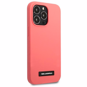 Karl Lagerfeld Silikoni Plaque Case iPhone 13 Pro Max - Fuksia - Fuchsia