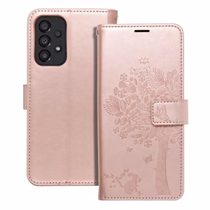 MEZZO Book-suojakuori Samsung A33 5G:lle tree Rose Gold