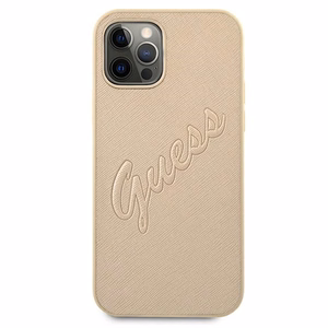 Guess GUHCP12MRSAVSLG iPhone 12/12 Pro 6.1" kultainen/kultainen kovakotelo Saffiano Vintage Script