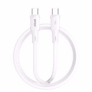 BWOO silikoonikaapeli X329CC 65W USB-C 1m valkoinen