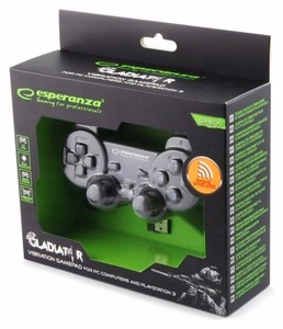 Esperanza EGG108K Gaming Controller Black USB 2.0 Gamepad Analogue / Digital PC, Playstation 3