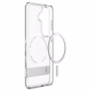 Spigen Ultra Hybrid S Mag MagSafe Suojakuori Samsung Galaxy S26:lle - läpinäkyvä ja valkoinen