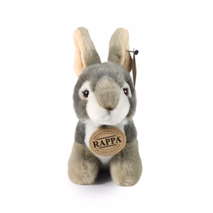 Rappa ympäristöystävällinen realistinen istuva harmaa kanipehmolelu, 16 cm