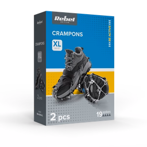 REBEL ACTIVE traction cleats for hiking shoes, size XL, 44–47