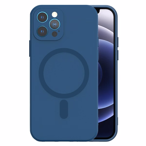 TEL PROTECT MagSilicone Suojakuori iPhone 12:lle laivastonsininen