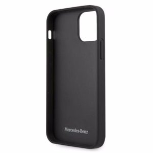 Mercedes Nahka rei'itetty alue Kotelo iPhone 12 Pro Max - musta