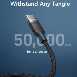 VEGER kaapeli Type C - Type C PD 5A 100W CC02 1,5 m musta