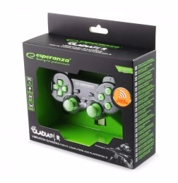 Esperanza EGG108G Gaming Controller Black, Green USB 2.0 Gamepad Analogue / Digital PC, Playstation 3