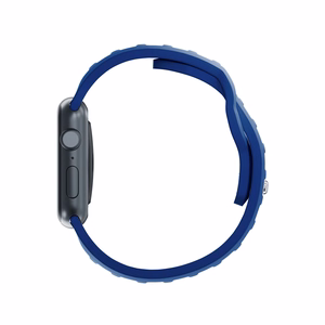 3mk-silikoniranneke Apple Watchille, 42/44/45/46/49 mm, sininen, suuri koko