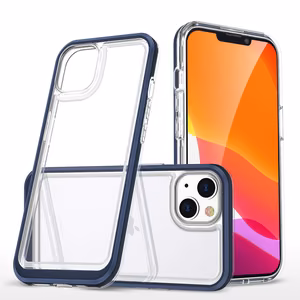 Kirkas 3in1 kotelo iPhone 14 Plus silikoni suojus kehys sininen