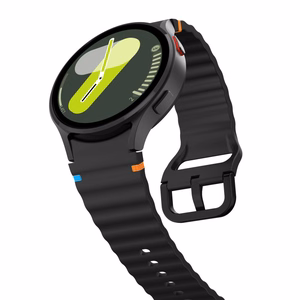 Tech-Protect Silikoninen Sport Samsung Galaxy Watch 4/5/5 Pro/6/7/FE Hihna Musta