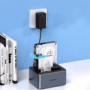 Orico 6626C3-C-V1 2-aseman telakointiasema offline-kloonaustoiminnolla 2,5"/3,5" SATA HDD/SSD - harmaa