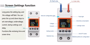 Smart Energy Sensor, 2P+N, 63A, Wi-Fi, Tuya
