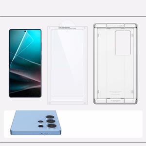Spigen Elite Shield EZ FIT hybridilasi Samsung Galaxy S25 Ultra -puhelimelle - läpinäkyvä