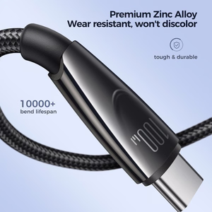 Joyroom Pioneer Series SA31-AC6 USB-A / USB-C Kaapeli 100W 1.2m - musta