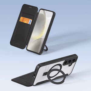 Dux Ducis Skin X Pro kotelo magneettisella sormusjalustalla Samsung S24 - musta