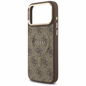 Guess 4G PU Classic Logo MagSafe -suojakuori iPhone 17 Pro Max - ruskea