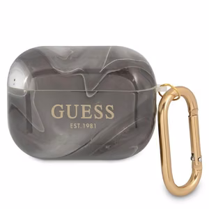 Guess GUAPUNMK AirPods Pro -suojus musta/musta Marble Collection -mallisto