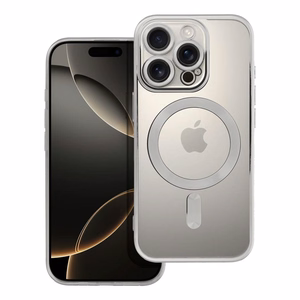 Suojakuori iPhone 16 PRO:lle Electro Mag Cover yhteensopiva MagSafe-version kanssa hopeinen