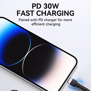 Wozinsky WNBCL1 Lightning / USB-C PD 30W -kaapeli 1 m - musta