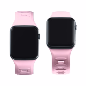 3mk-silikoniranneke Apple Watchille, 38/40/41/42 mm, puuteriroosa, pieni koko