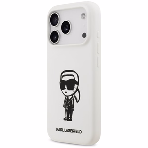 KARL LAGERFELD suojakuori iPhone 17 Pro MagSafe-yhteensopiva KLHMP17LSKIGROH (Silicone W/ KL Sketch & Logo) valkoinen