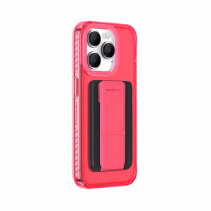 Amazing Thing Titan Pro Neon Mag Wallet Case 10FT IP156.7PTWPN for Iphone 15 Pro Max pink with stand