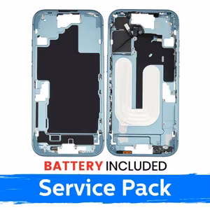 Apple iPhone 16 keskikehysrunko + akku / Teal / (Huoltopakkaus)