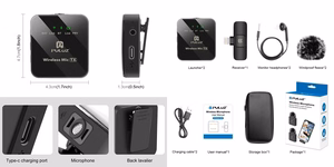 Wireless Lavalier Microphone PULUZ PU647B (lightning)