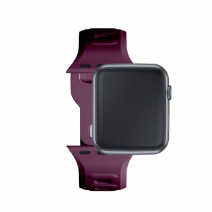 3mk-silikoniranneke Apple Watchille, 42/44/45/46/49 mm, Mulberry, suuri koko