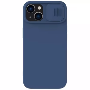 Nillkin CamShield Silky Silikoninen Suojakuori iPhone 15 Plus:lle laivastonsininen