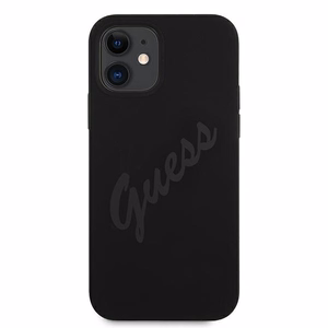Guess GUHCP12SLSVSBK iPhone 12 mini 5.4" musta/musta kovakotelo Script Vintage