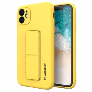 Wozinsky Kickstand Case silikoninen suojakuori jalustalla Samsung Galaxy A32 5G keltainen