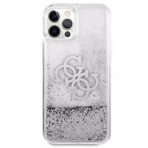 Guess GUHCP12LLG4GSI iPhone 12 Pro Max 6.7" hopea/hopea kovakotelo 4G Big Liquid Glitter, hopea/hopea