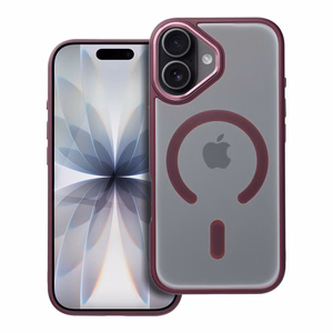 Suojakuori iPhone 17:lle Full Matte Mag Cover yhteensopiva MagSafe punainen