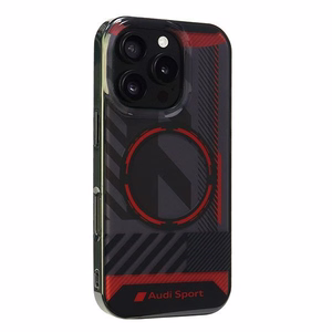 Audi IML Sport MagSafe iPhone 16 Pro 6.3" Musta/Musta Kova Suojakuori AUS-IMLMIP16P-RSQ/D2-BK