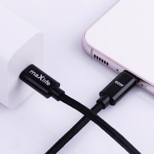 Maxlife MXUC-12 Kaapeli USB-C - USB-C 1,0 m 60W musta