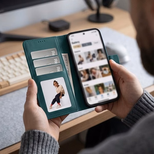 Tech-Protect Wallet -lompakkokotelo laitteelle Xiaomi Redmi Note 17 Pro Max 5G – vihreä