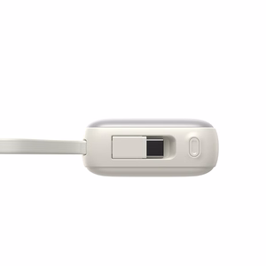 Joyroom JR-PBF27 10000mAh 22.5W tehopankki sisäänrakennetuilla USB-C- ja Lightning-kaapeleilla - valkoinen
