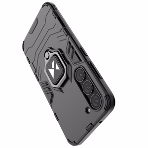 Wozinsky Ring Armor suojakuori Samsung Galaxy S23+:lle panssaroitu kuori magneettinen pidike rengas musta