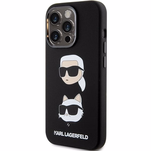 KARL LAGERFELD Suojakuori IPHONE 15 Prolle KLHCP15LSDHKCNK (Silicone KC) musta