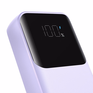 Joyroom JR-PBC07 20000mAh 30W mini-virtapankki USB-C- ja Lightning-kaapeleilla - violetti