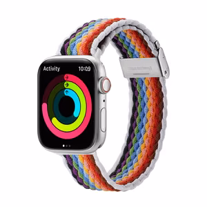Dux Ducis Strap (Mixture II Version) Apple Watch SE strap, 9, 8, 7, 6, 5, 4, 3, 2, 1 (41, 40, 38 mm) braided strap pale stripes bracelet