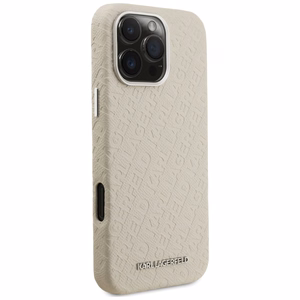 Karl Lagerfeld FW Stamped Karl MagSafe Suojakuori iPhone 16 Pro Max - beige