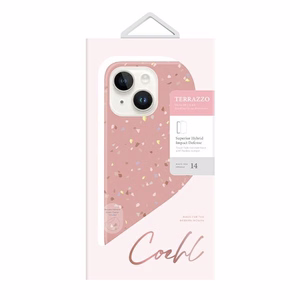 Uniq Coehl Terrazzo kotelo iPhone 14 - vaaleanpunainen