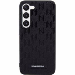 Karl Lagerfeld Saffiano Mono Metal Logo Suojakuori Samsung Galaxy S24+:lle - musta