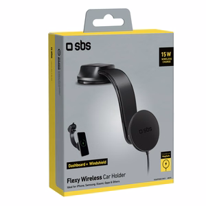 SBS TESUPPMAG15W2115W puhelinpidike induktiivisella laturilla, MagSafe-yhteensopiva - musta